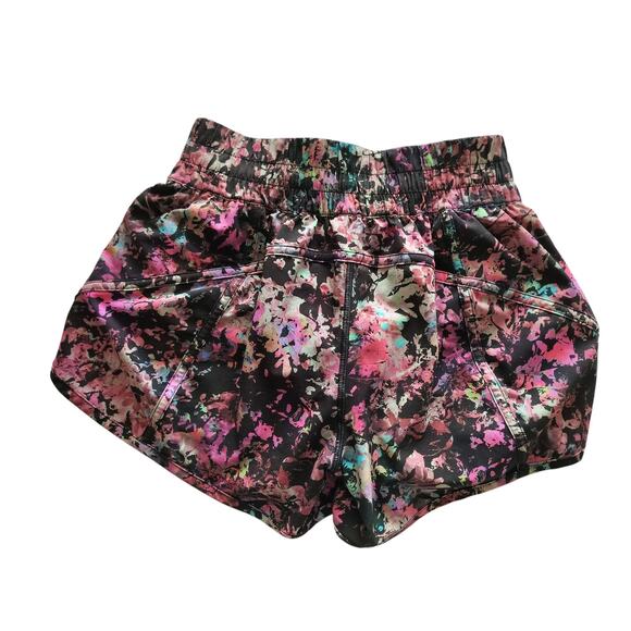 Lululemon Women's Tracker Low-Rise Lined Short 4" Red Multicolor Shorts Size 4 - Picture 9 of 14